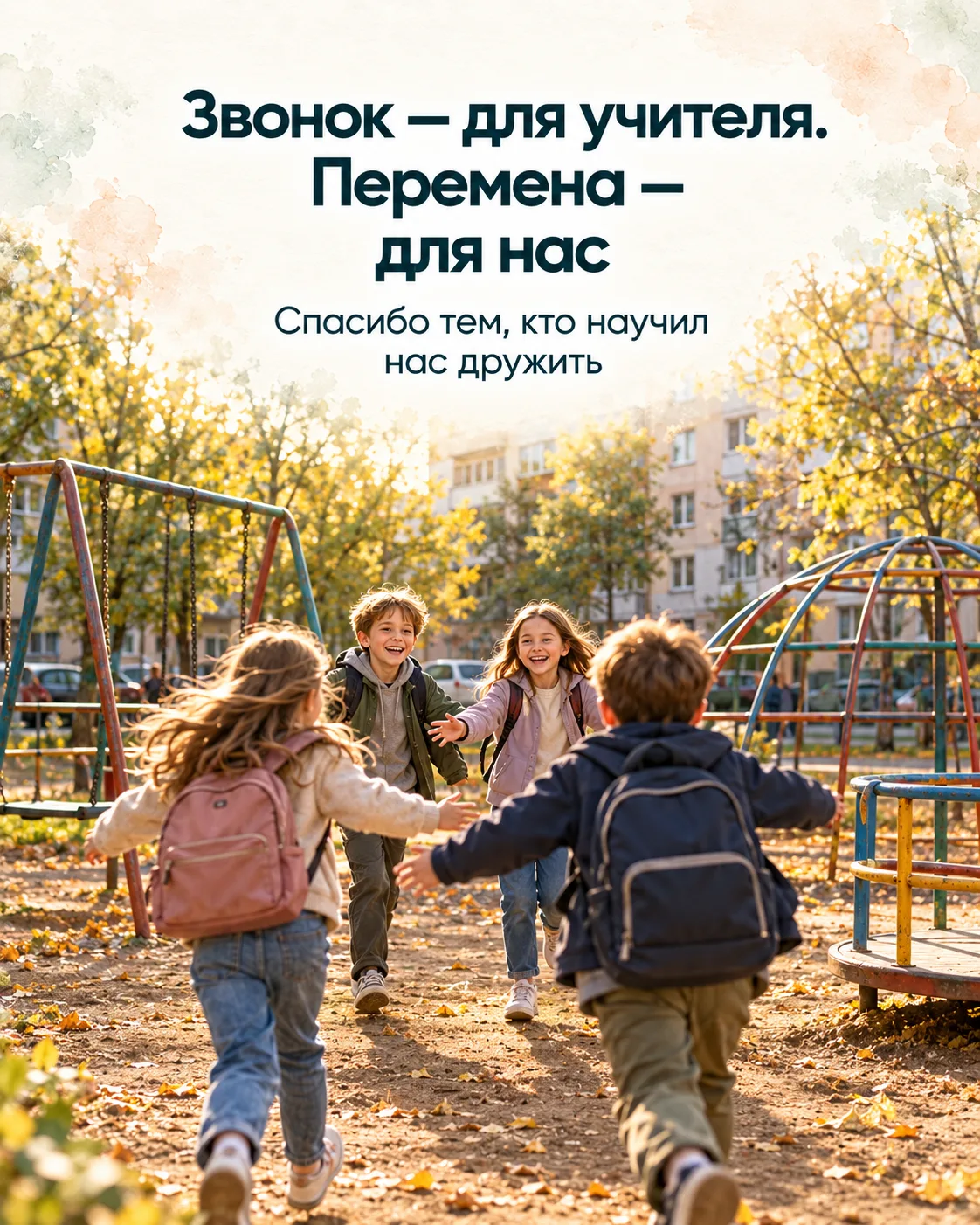 «Звонок для учителя, а перемена — для нас»