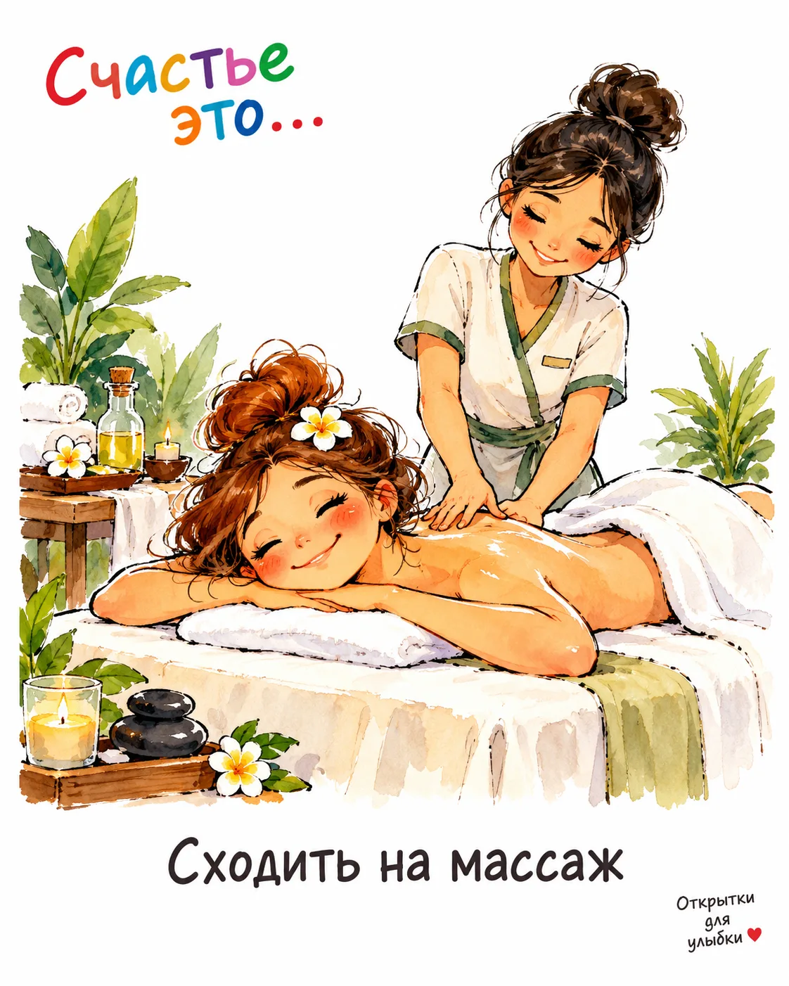 💆‍♀️ Иногда для полного счастья нужно всего лишь лечь, расслабиться и позволить кому-н...