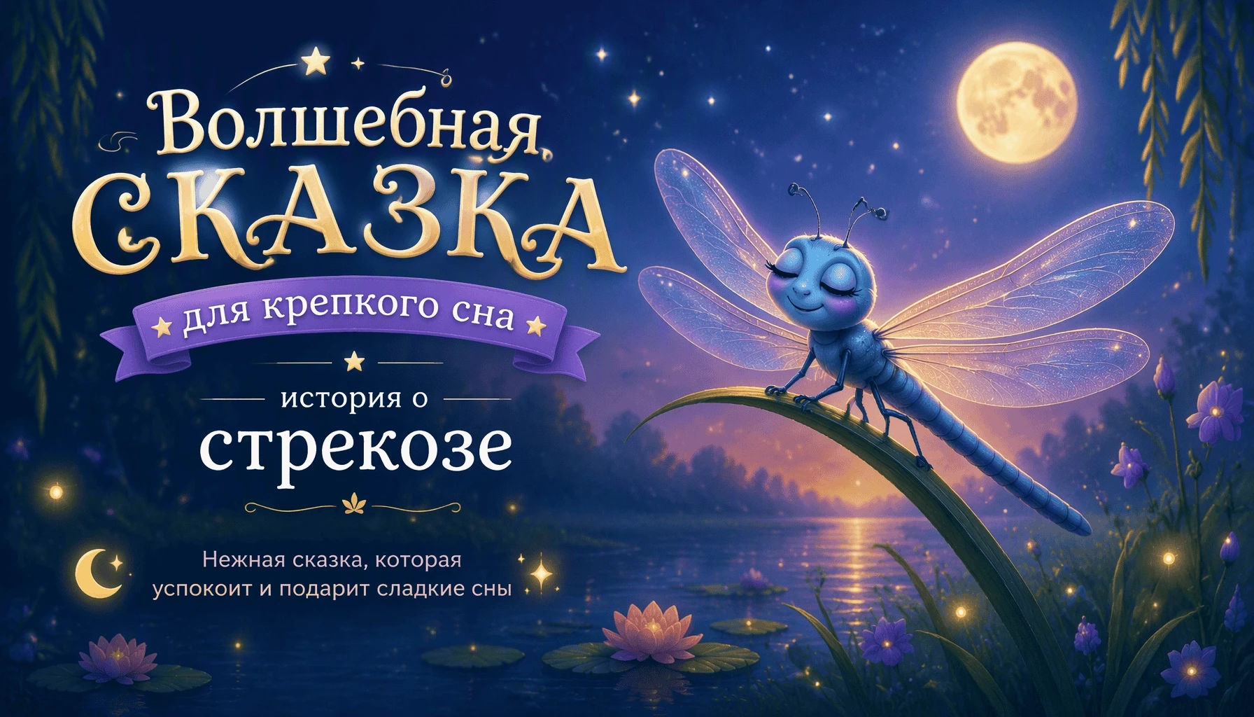 Волшебная сказка для крепкого сна: история о стрекозе