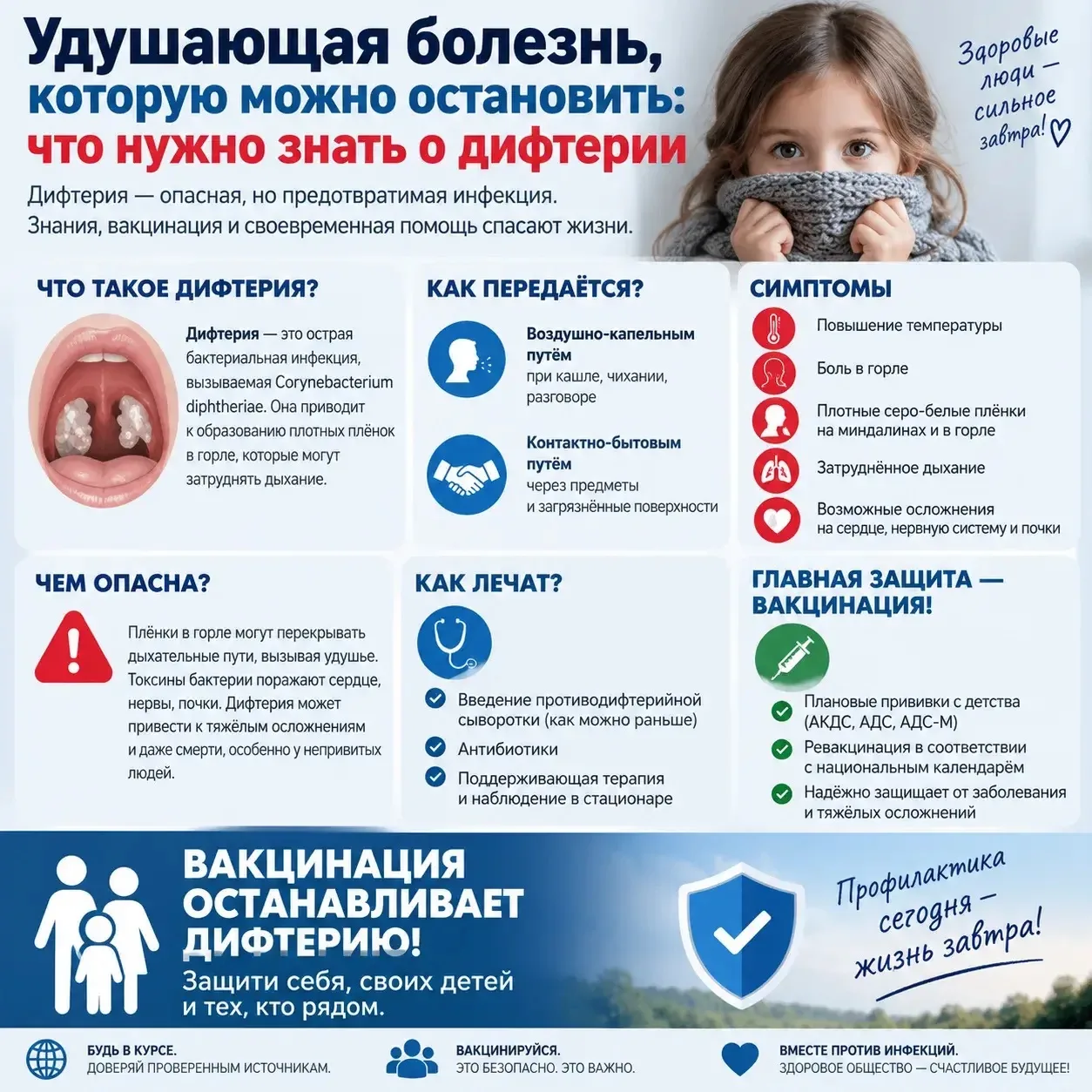 🦠Удушающая болезнь, которую можно остановить: что нужно знать о дифтерии