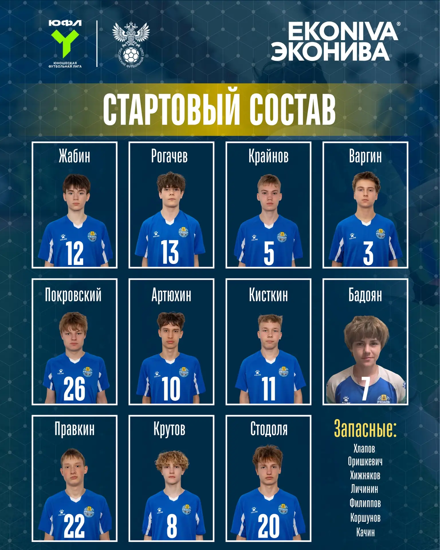 💙🤍 Состав на матч готов!