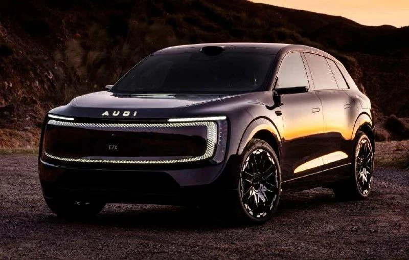 Немцы представили в Пекине электрический кроссовер AUDI E7X, ставший второй моделью суб...