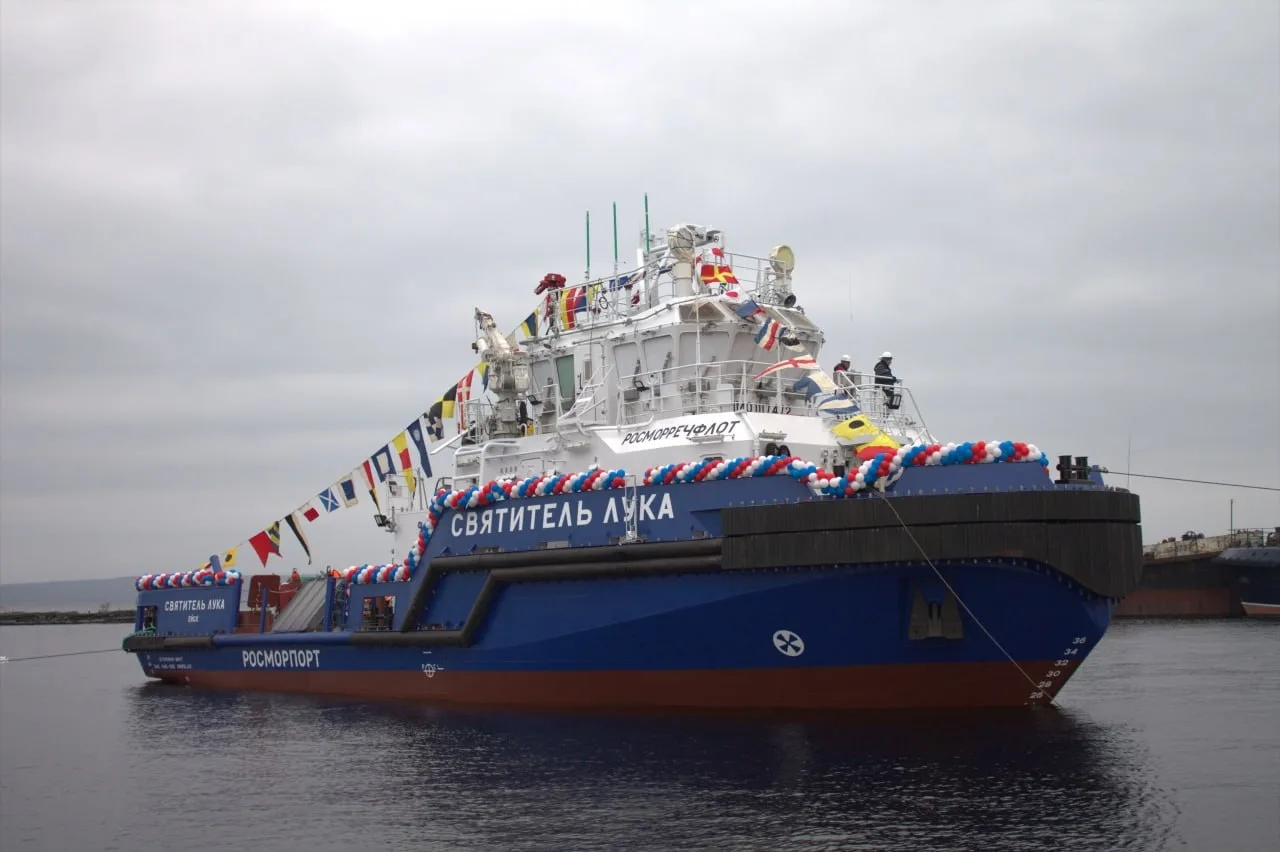 ⚡️ На Онежском ССЗ спустили на воду буксир «Святитель Лука» проекта NE038