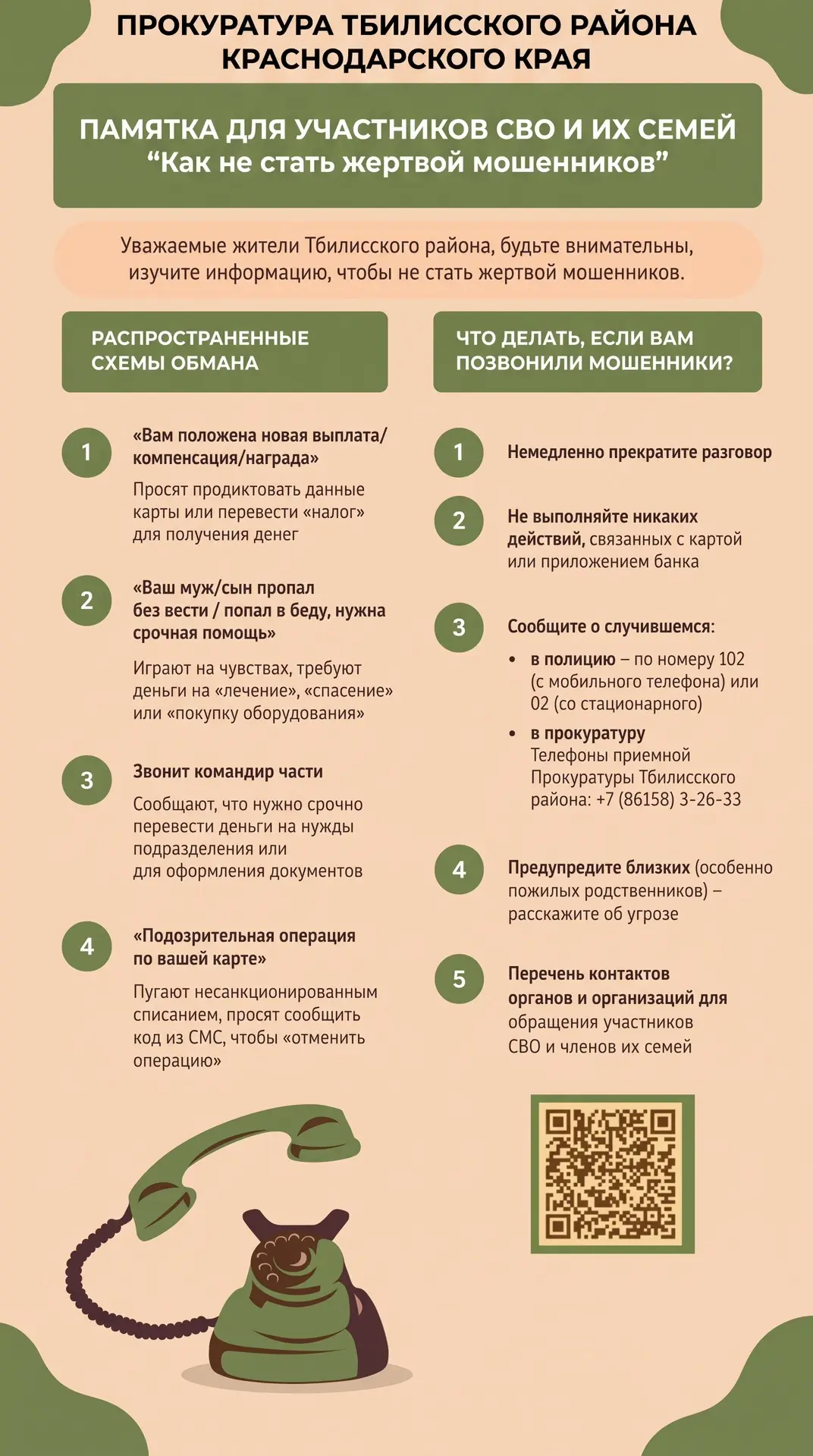 Уважаемые жители района! Будьте внимательны. Изучите информацию, чтобы не стать жертвой...