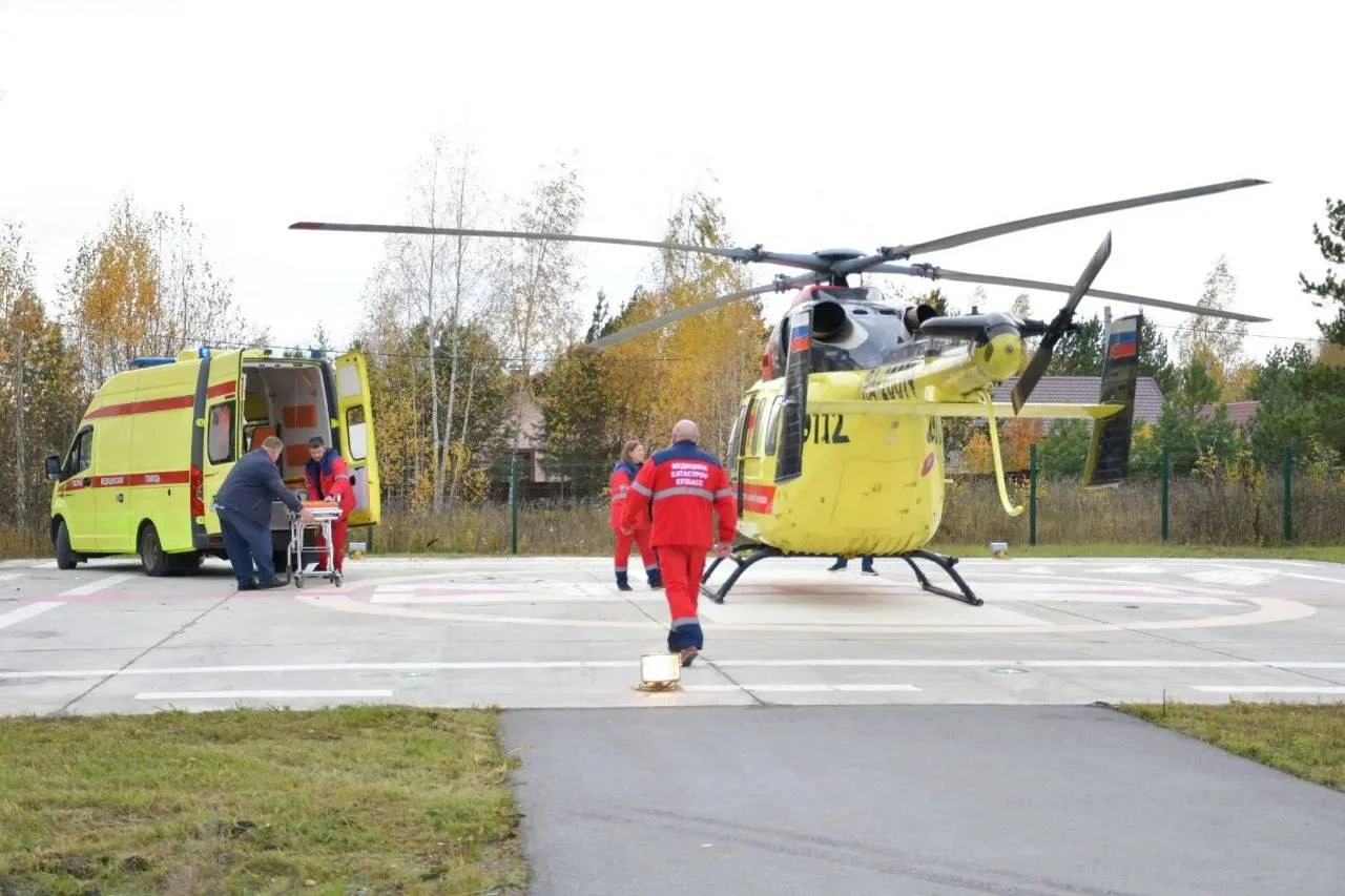 У кемеровского кардиоцентра появилась вертолетная площадка.