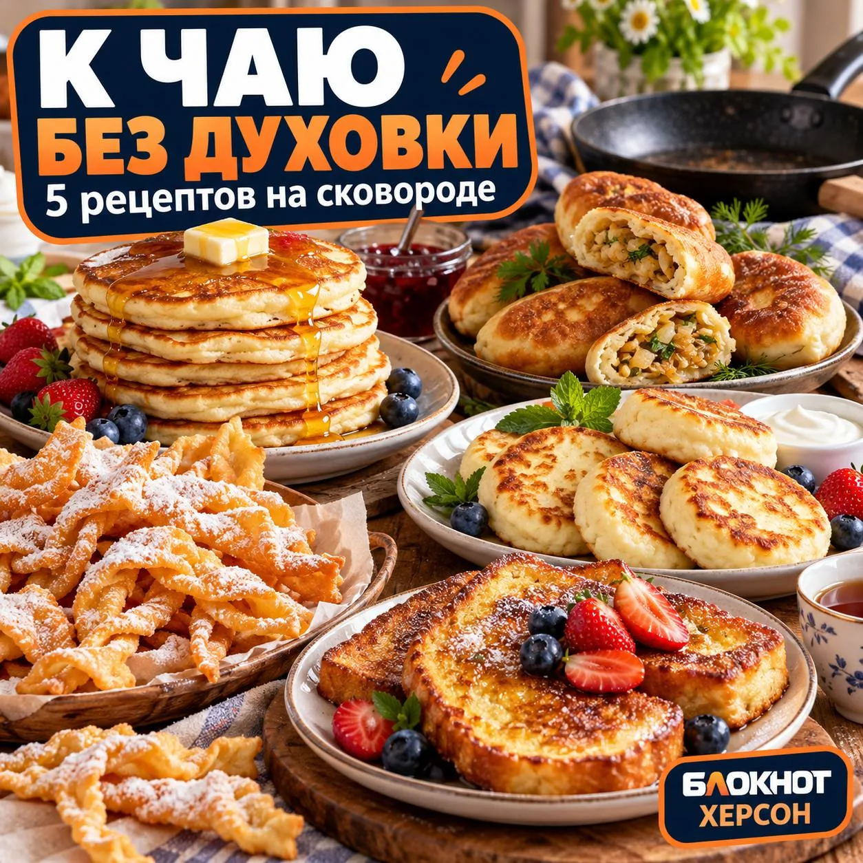 Пять рецептов на сковороде 🍪