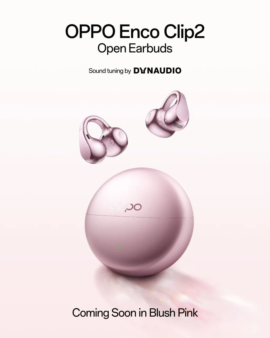 А это кругляши - OPPO Enco Clip 2 : Blush Pink