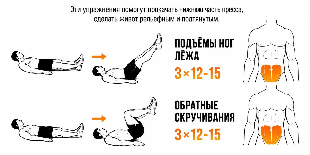Качаем рельефный пресс за 30 дней — фитнес-тренер раскрыл комплекс упражнений для прора...