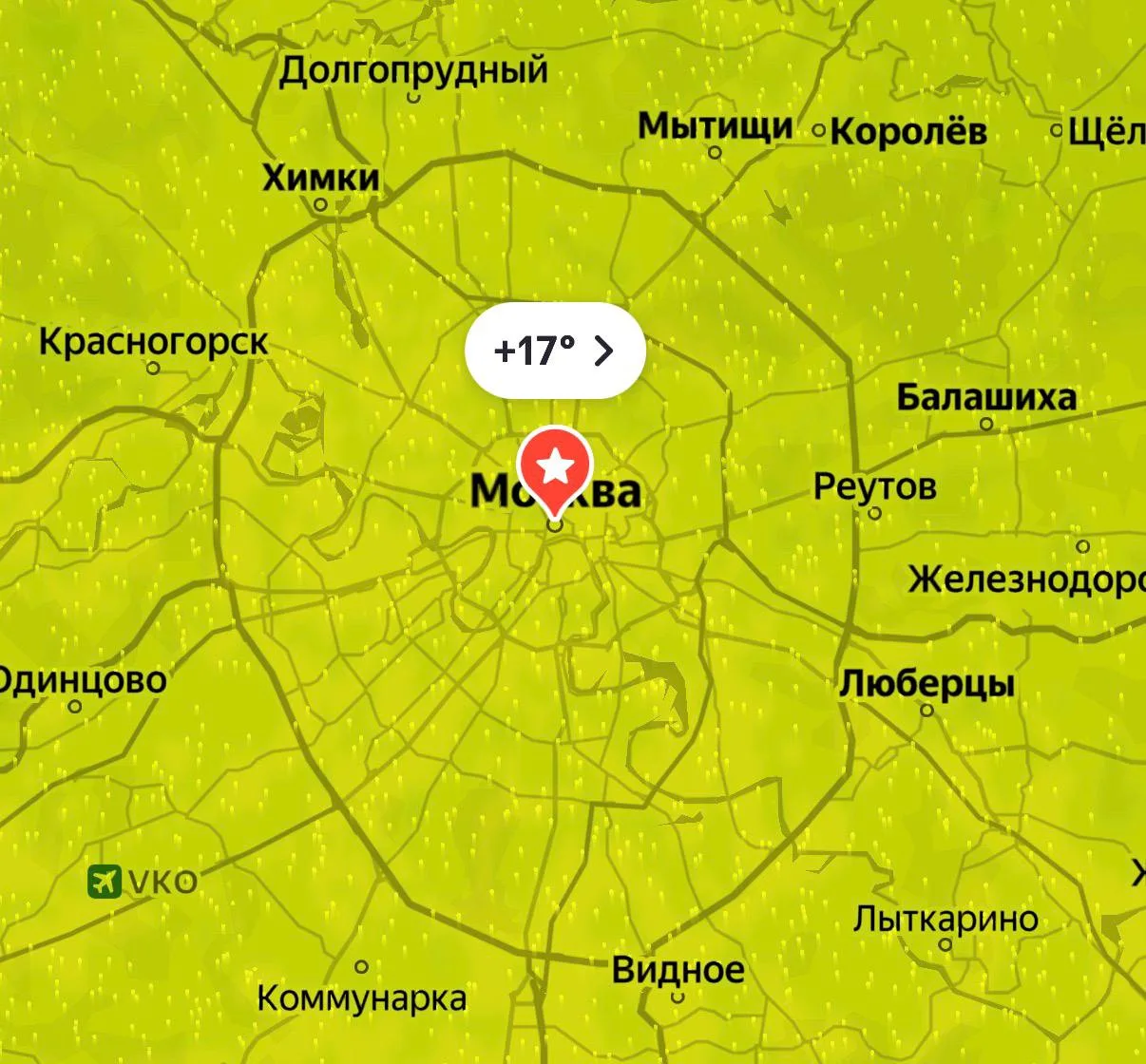 🌤️В Москве сегодня самый тёплый день с начала месяца — воздух прогрелся до +17,5 градуса.