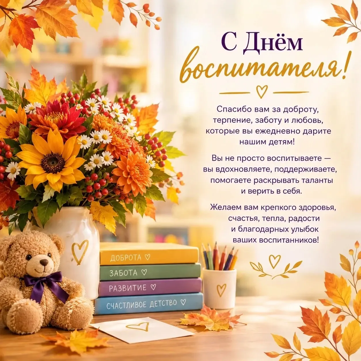 🍂 **С Днём воспитателя и дошкольного работника!** 🍂
