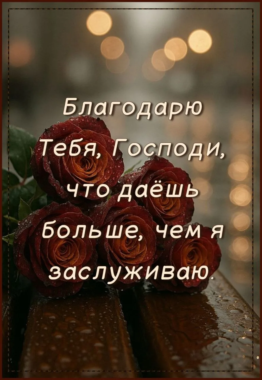 Благодарность Господу за каждый день! 🙏