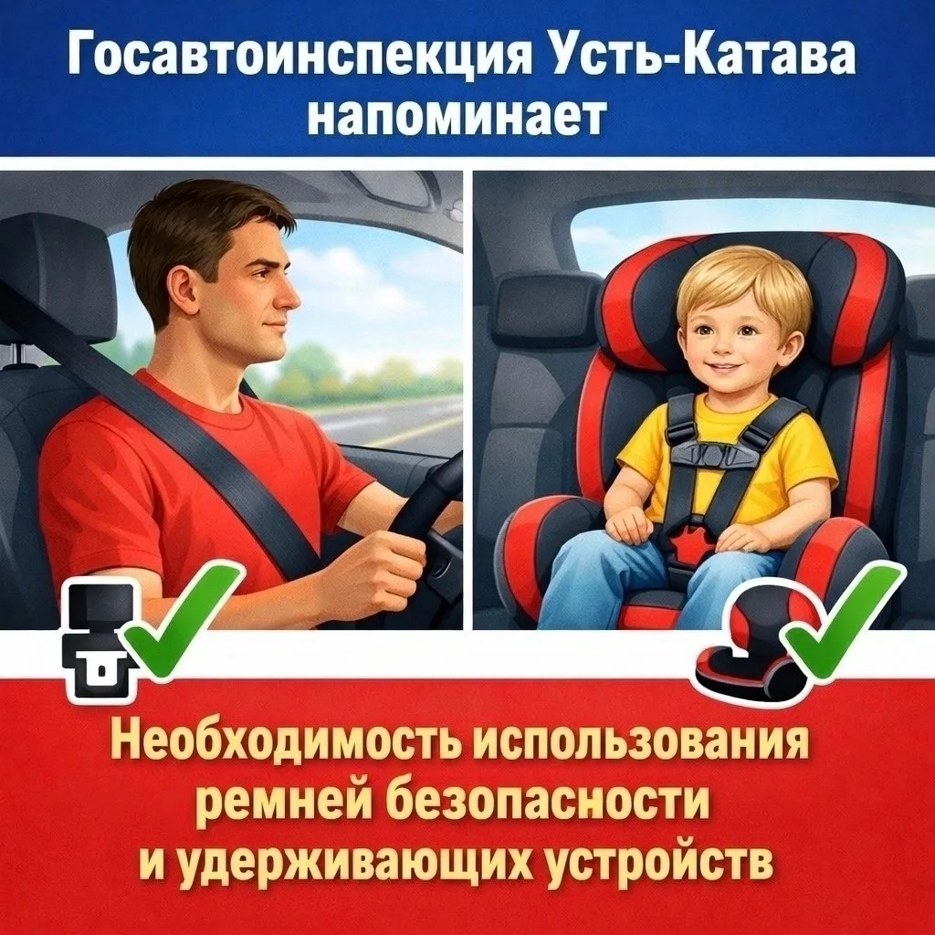 Госавтоинспекция Усть-Катава напоминает гражданам о необходимости использования детских...