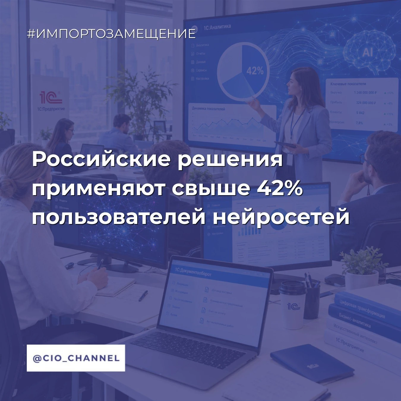 Российские решения применяют свыше 42% пользователей нейросетей // ICT. Moscow