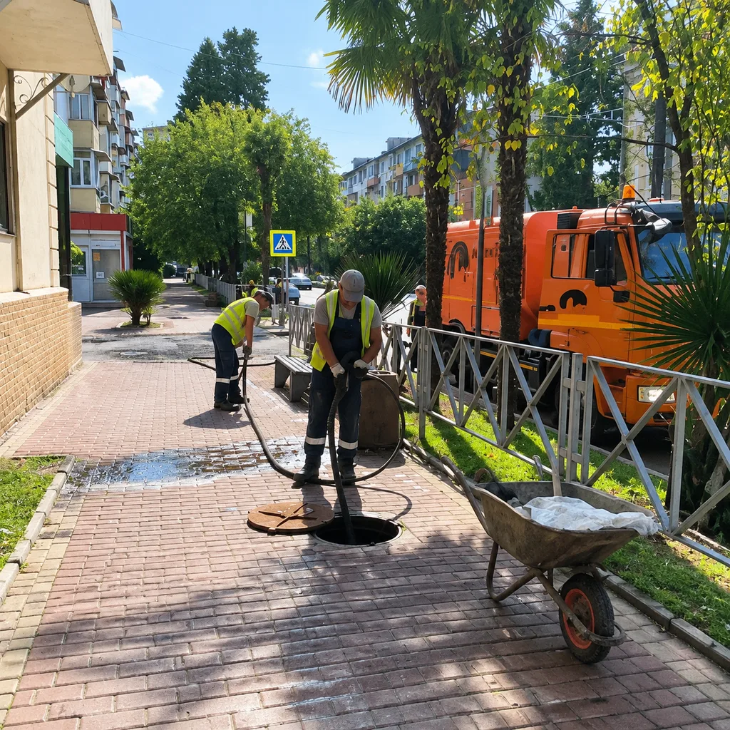МУП «Водосток» продолжает приводить в порядок ливневые сети.👷