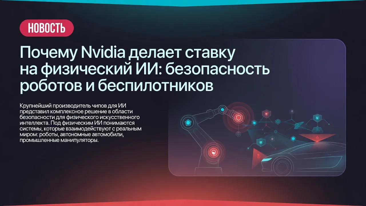 Почему Nvidia делает ставку на физический ИИ: безопасность роботов и беспилотников