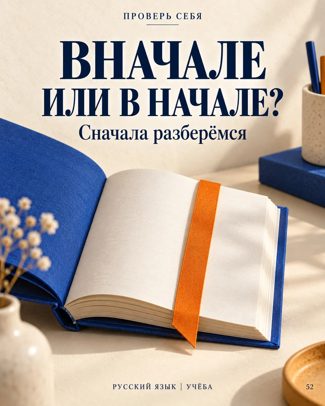 🧩 Вначале разберёмся. В начале чего?