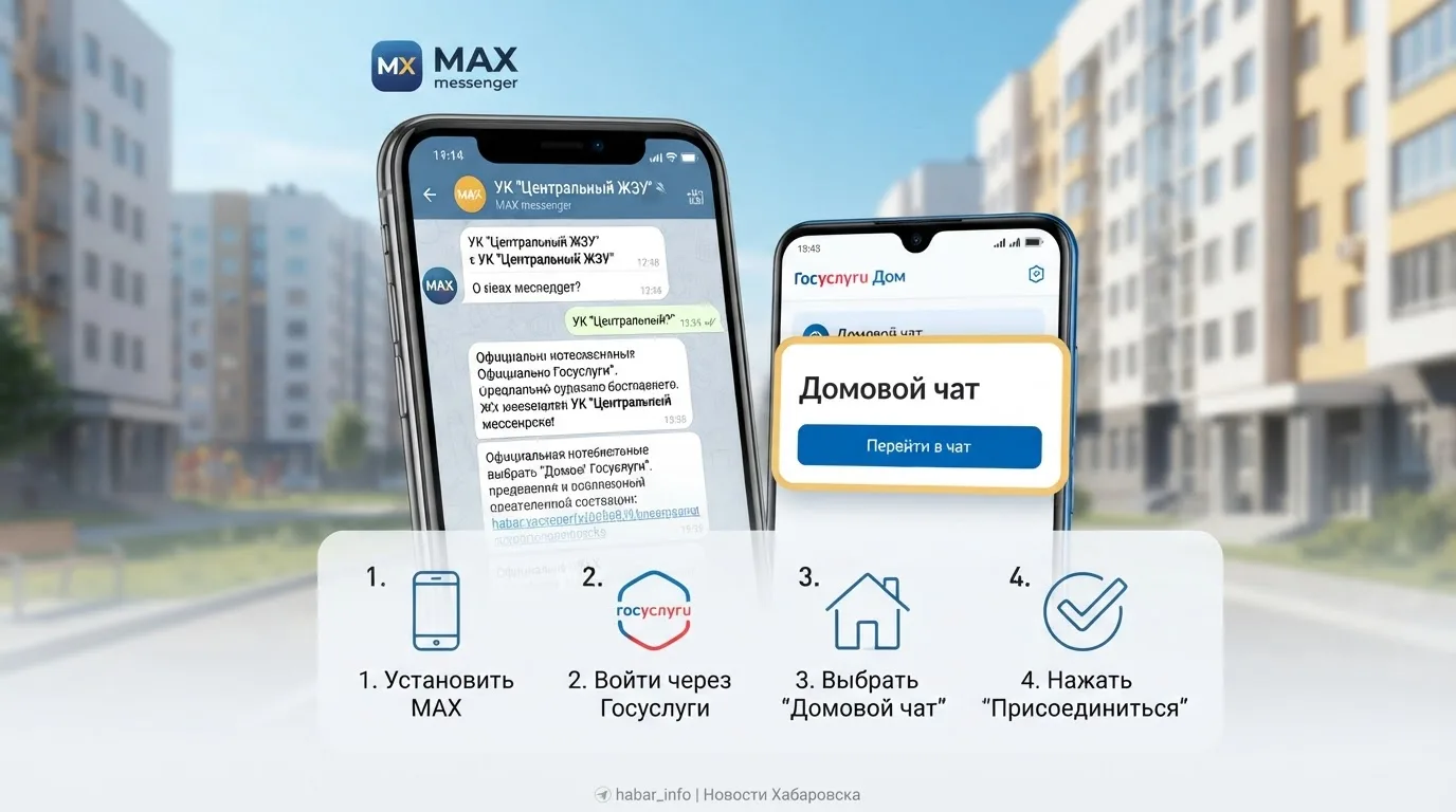 🏠 Хабаровчане смогут обращаться в управляющие компании через MAX