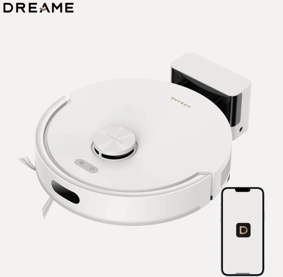 Dreame F20 — белый робот-пылесос 2-в-1, 18 000 Па, умная навигация и App-управлениеупра...