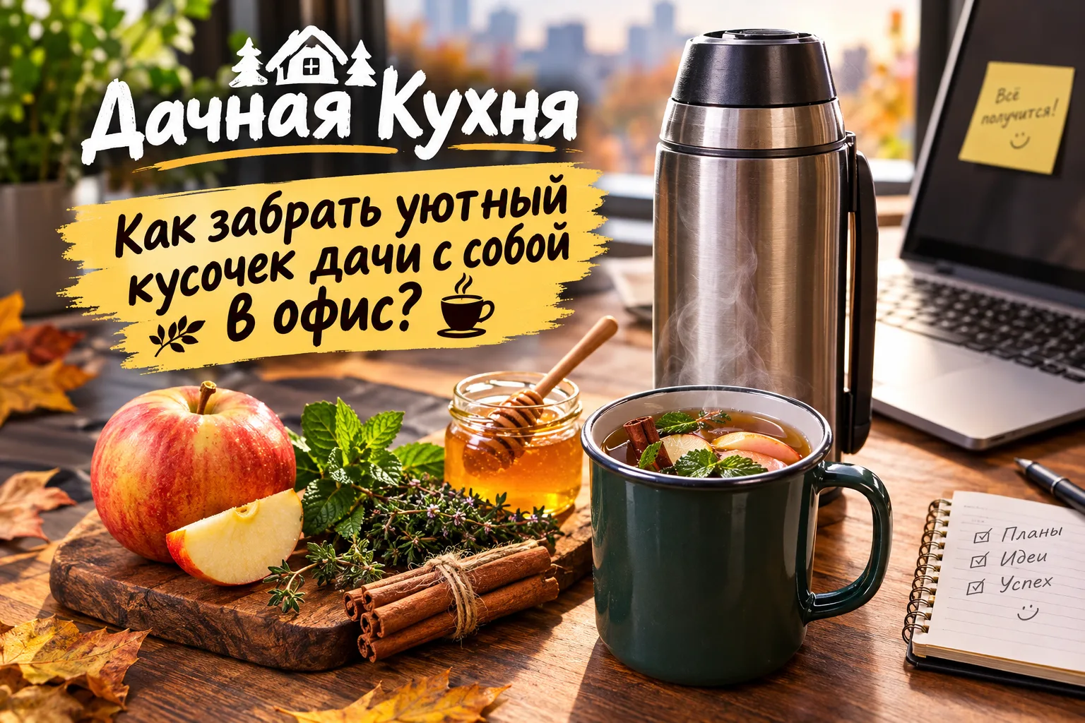 ​🍂☕️💼 Как забрать уютный кусочек дачи с собой в офис? ✨