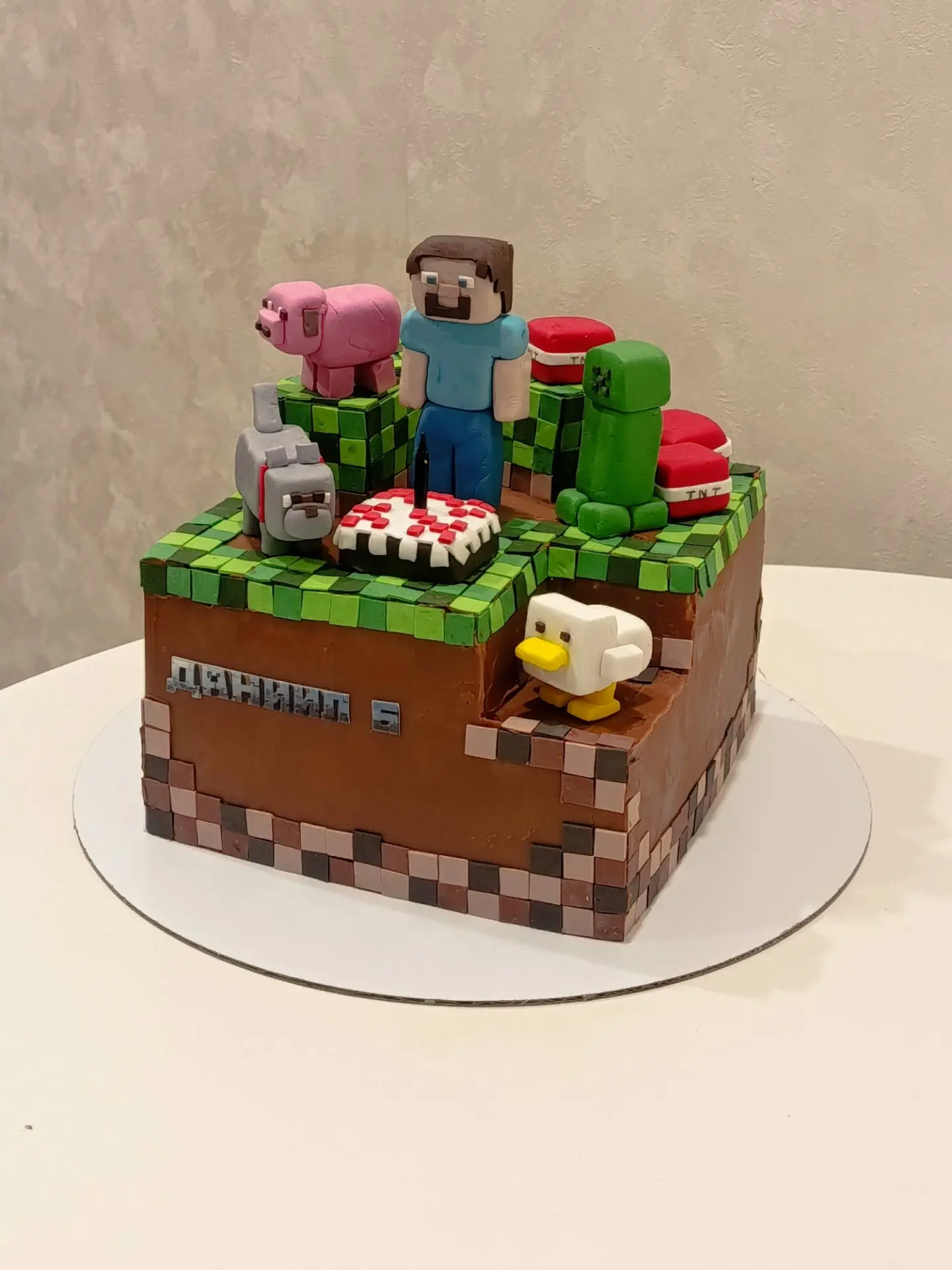 🎉 Торт в стиле Minecraft — магия кубического мира на вашем празднике! 🎉