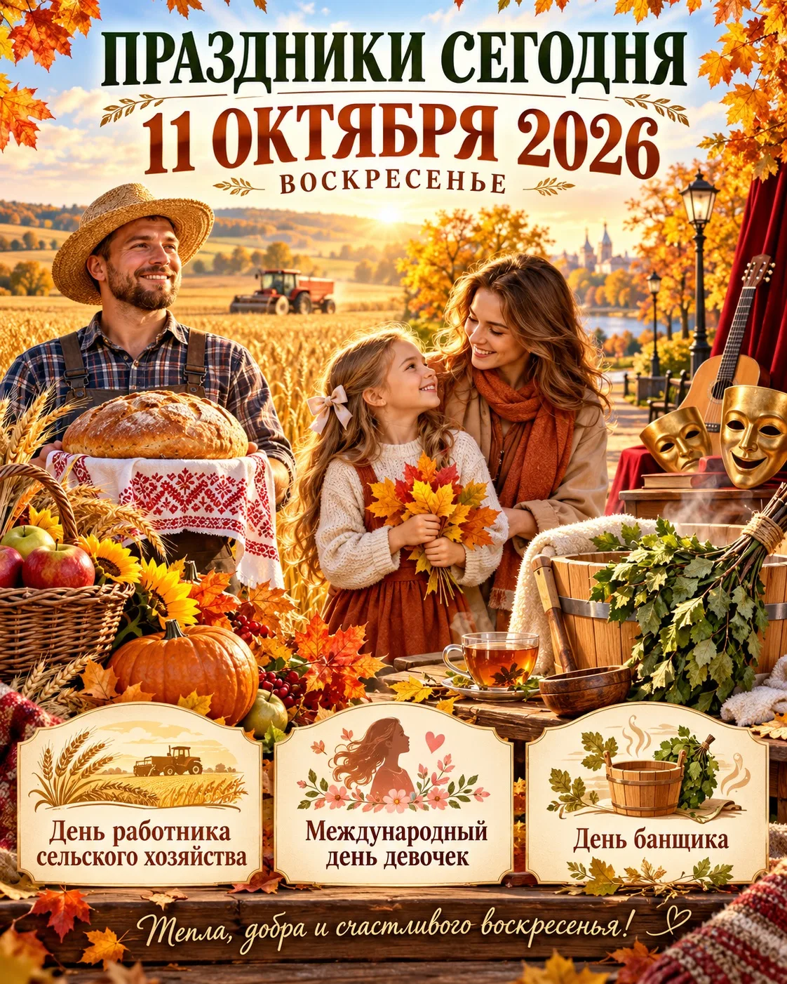 🎉 Праздники сегодня — 11 октября 2026 🎉