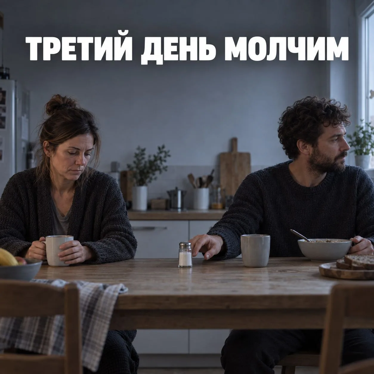 «Третий день. Вы живёте вместе, передаёте друг другу соль и не разговариваете. И оба жд...