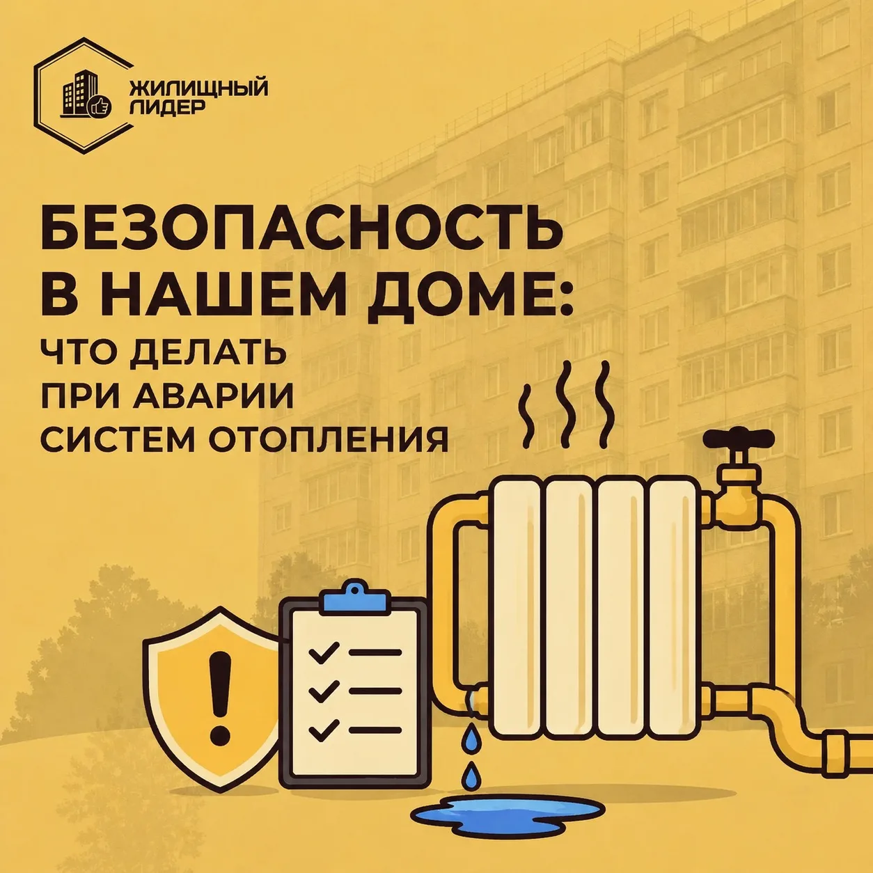 ⚠️Безопасность в нашем доме: что делать при аварии систем отопления