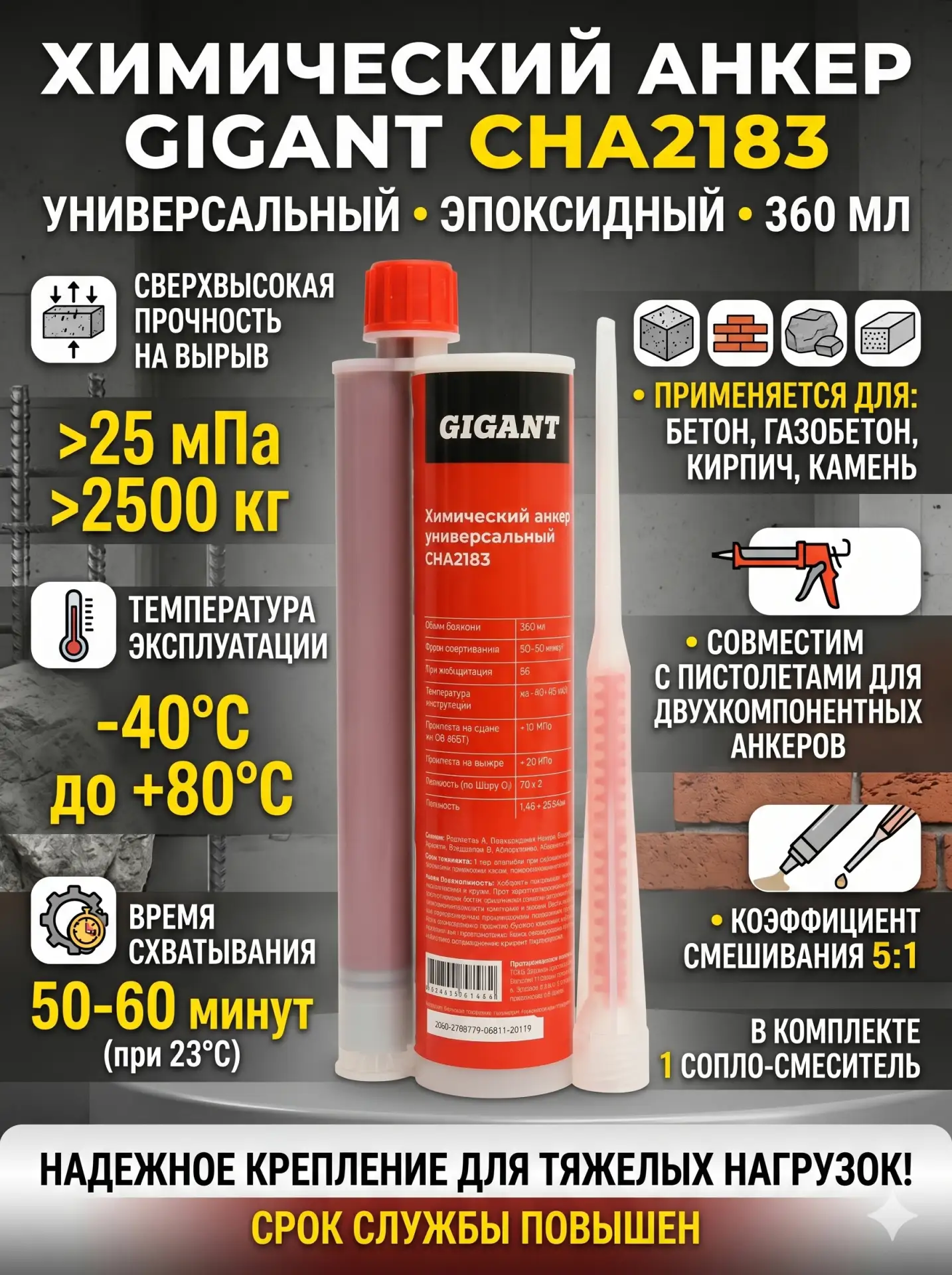 Gigant Химический анкер универсальный CHA2183