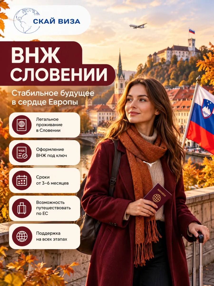 ВНЖ Словении — если вы хотите оформить ВНЖ в Словении без хаоса в документах и лишних о...
