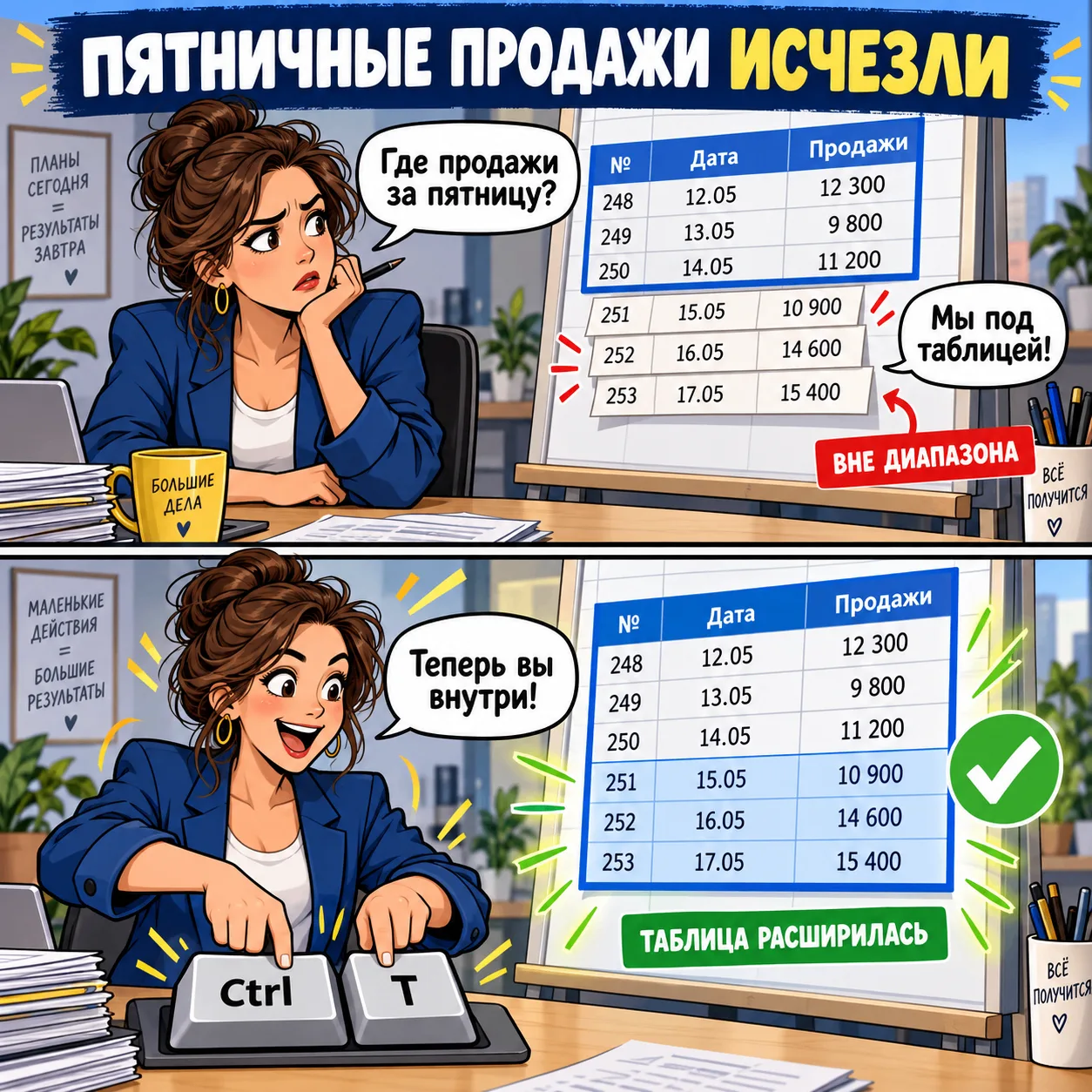 📊 Пятничные списки исчезли из отчёта. Excel их просто не заметил.