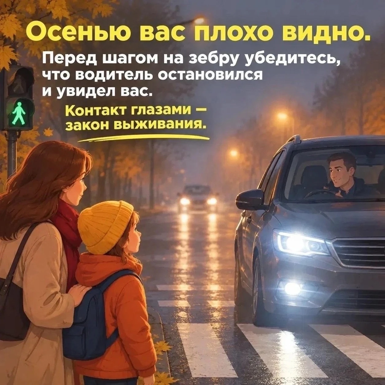 🍁🚦Безопасность дорожного движения осенью🍂
