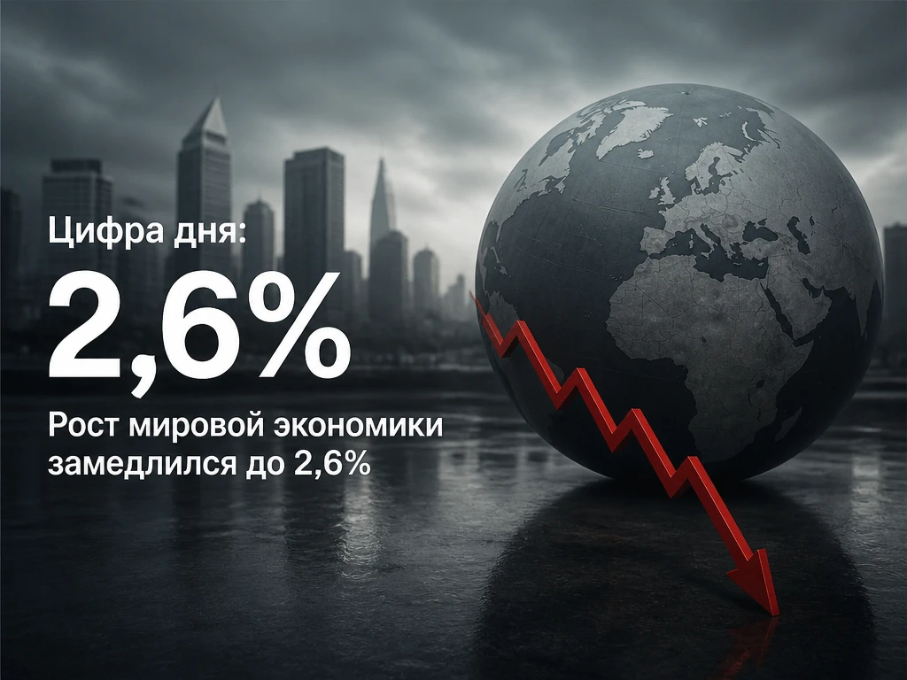 Сегодняшняя цифра дня — 2,6%: именно до такого показателя замедлился рост мировой эконо...