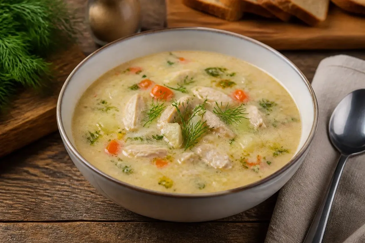 Сливочный суп с курицей и овощами: рецепт без зажарки. Всё в кастрюлю, варим 30 минут, ...