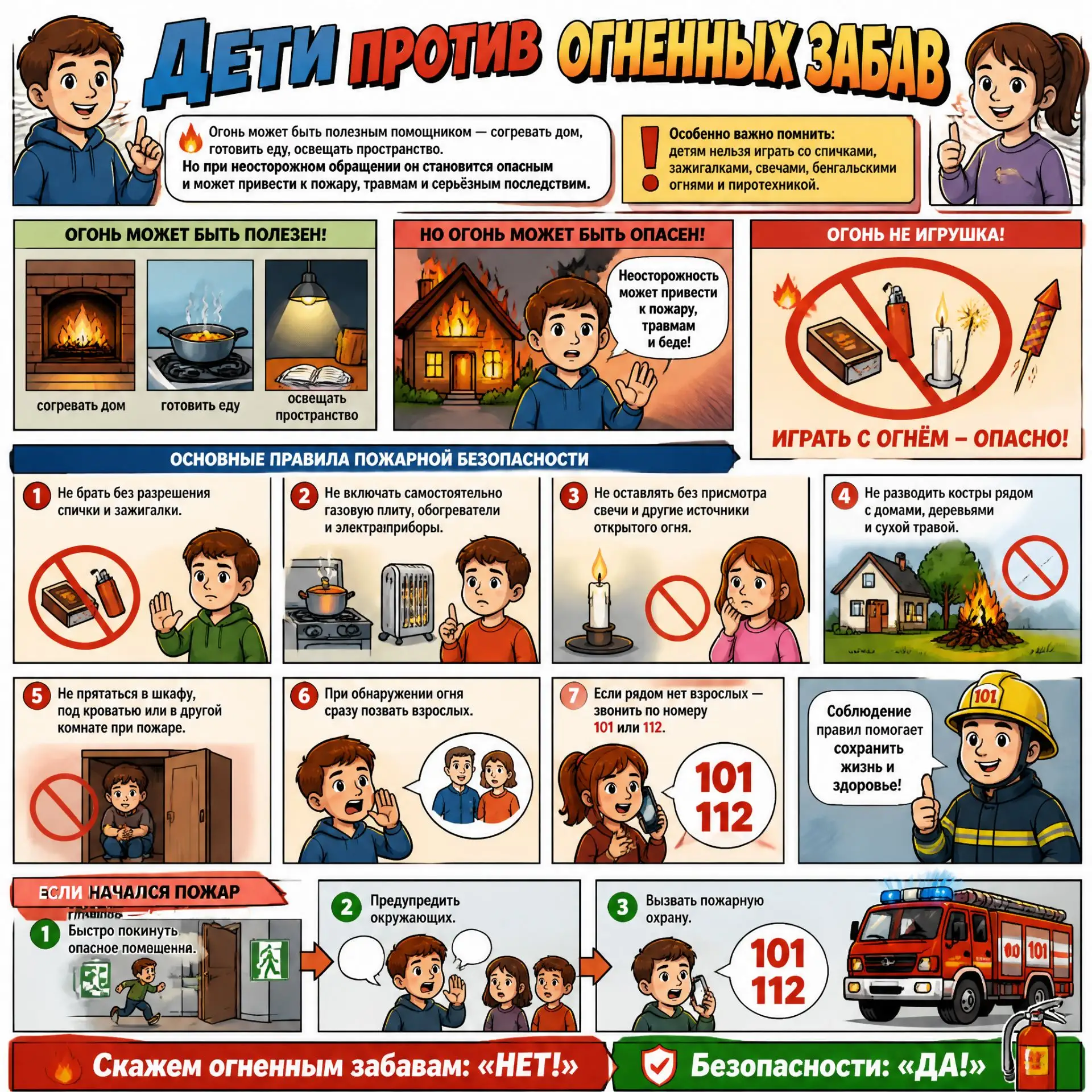 🔥 Огонь не игрушка: дети выбирают безопасность!