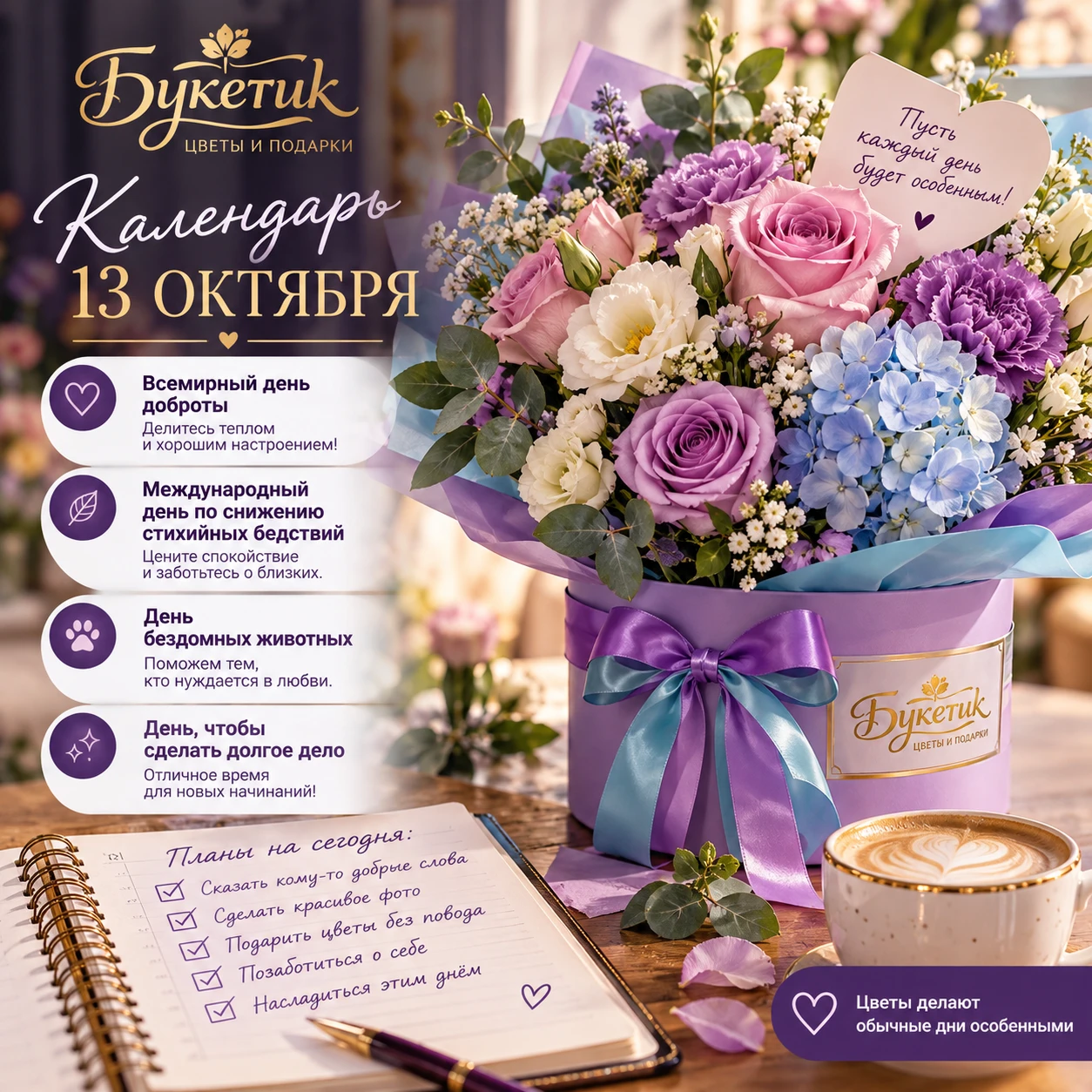 🌸 ДОБРОЕ УТРО! ВТОРНИК, 13 ОКТЯБРЯ!