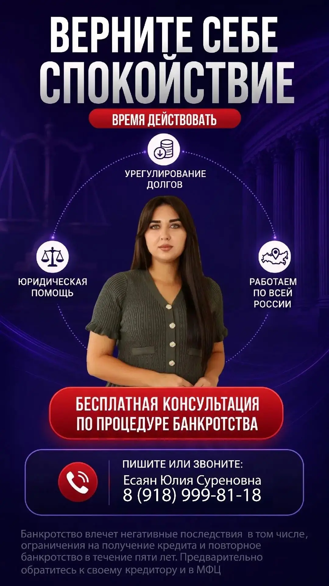 Юридическое сопровождение процедуры банкротства граждан
