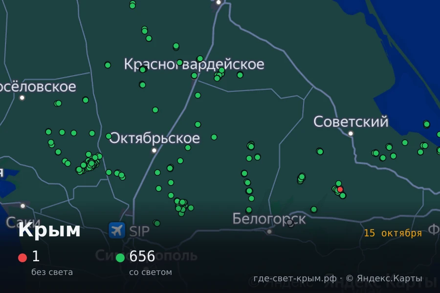 ⚡️ Итоги дня по Крыму — 15 октября