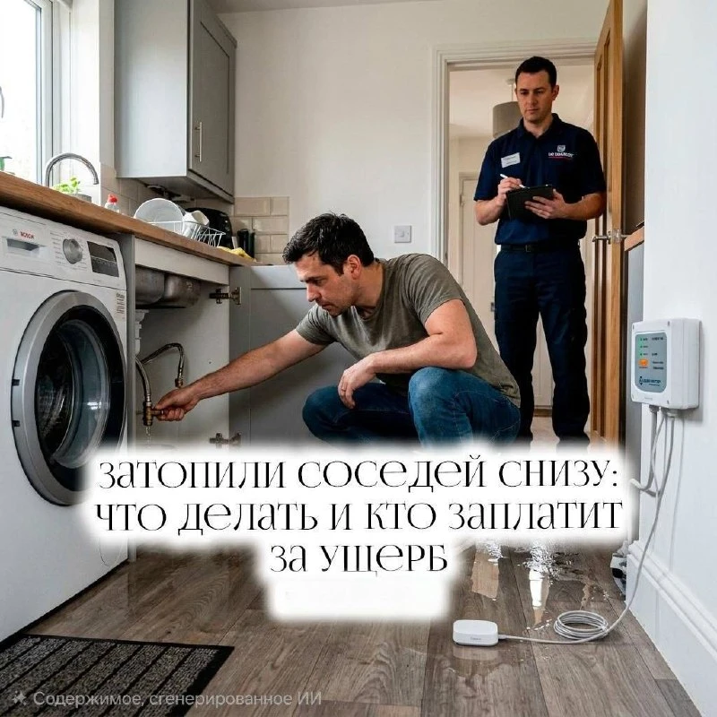Затопили соседей снизу: что делать и кто заплатит за ущерб