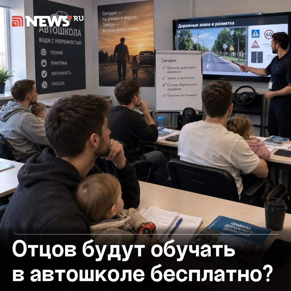 Папам предложили компенсировать расходы на обучение в автошколе.