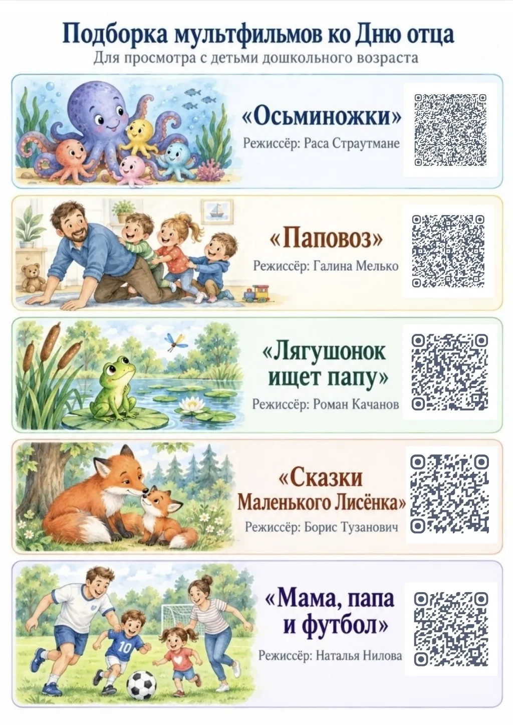 Рекомендации для родителей  ко "Дню отца"