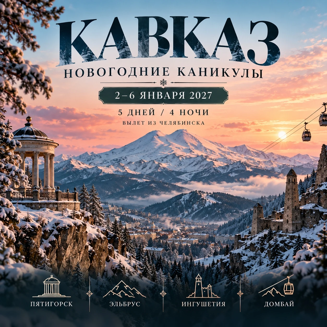 🏔 КАВКАЗ: НОВОГОДНИЕ КАНИКУЛЫ