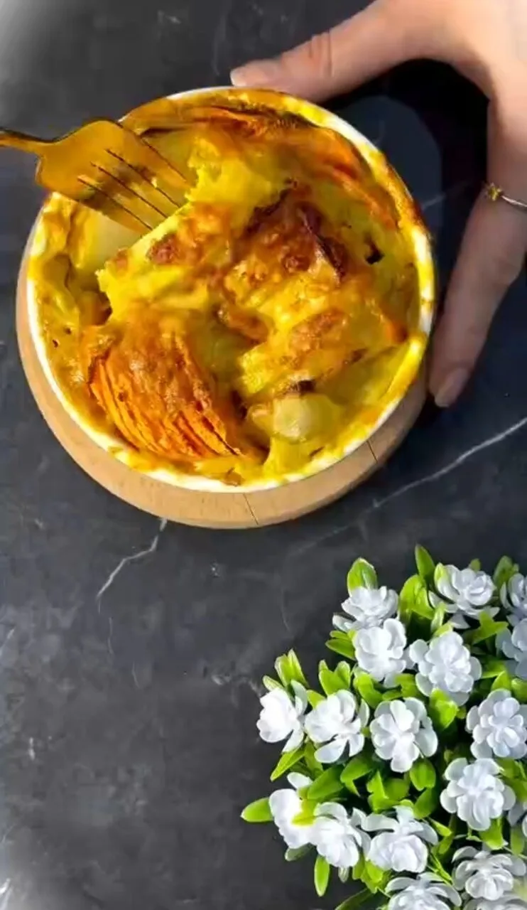🧀 Нежный картофельный гратен с бататом и морковью