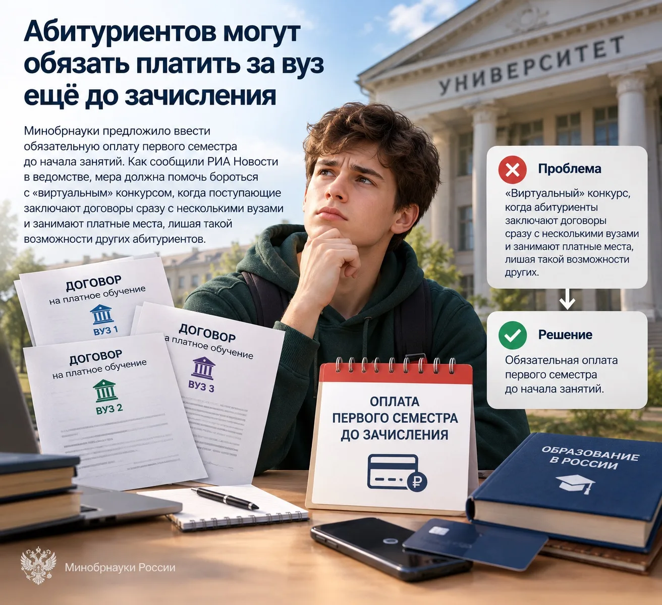 🎓 Поступление в вуз может потребовать оплаты ещё до зачисления