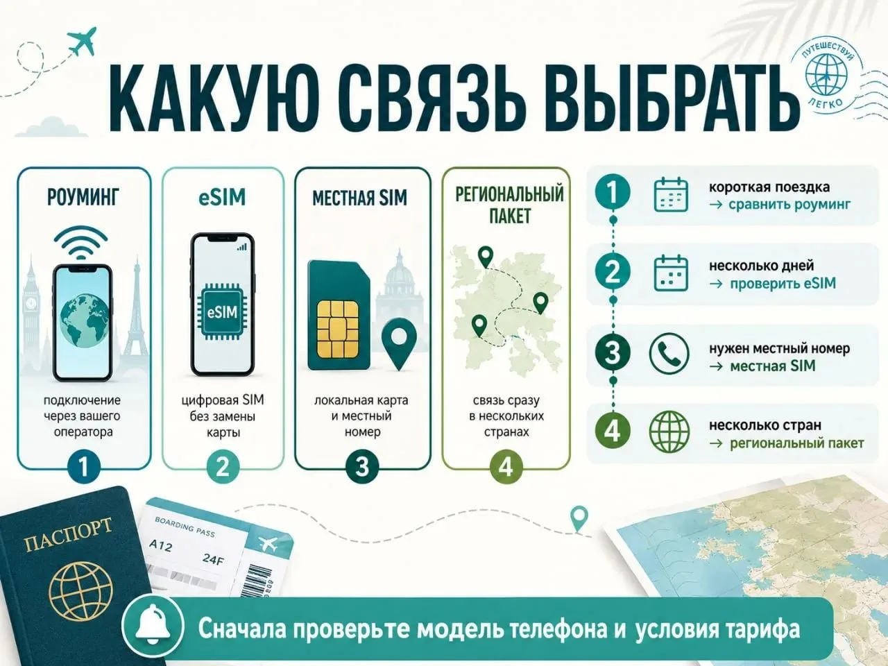 Роуминг, eSIM или местная SIM