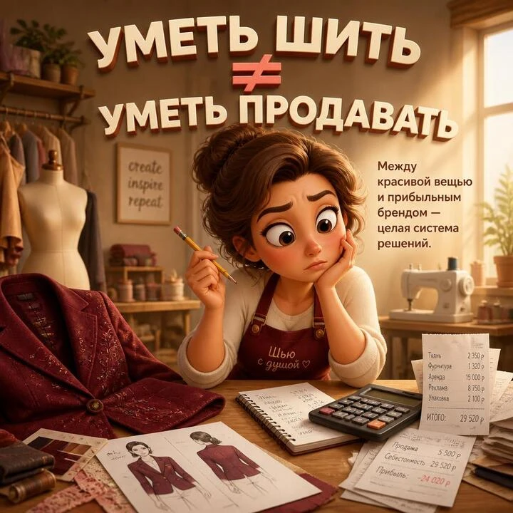 «Ты так хорошо шьёшь! Тебе пора открыть свой бренд!»