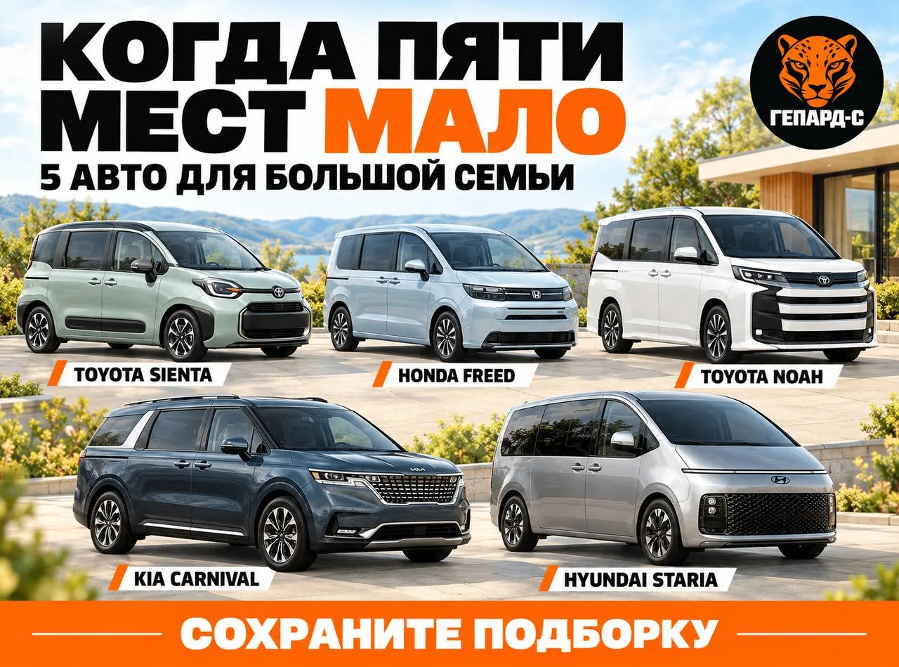 🚐 5 автомобилей, если пяти мест уже мало