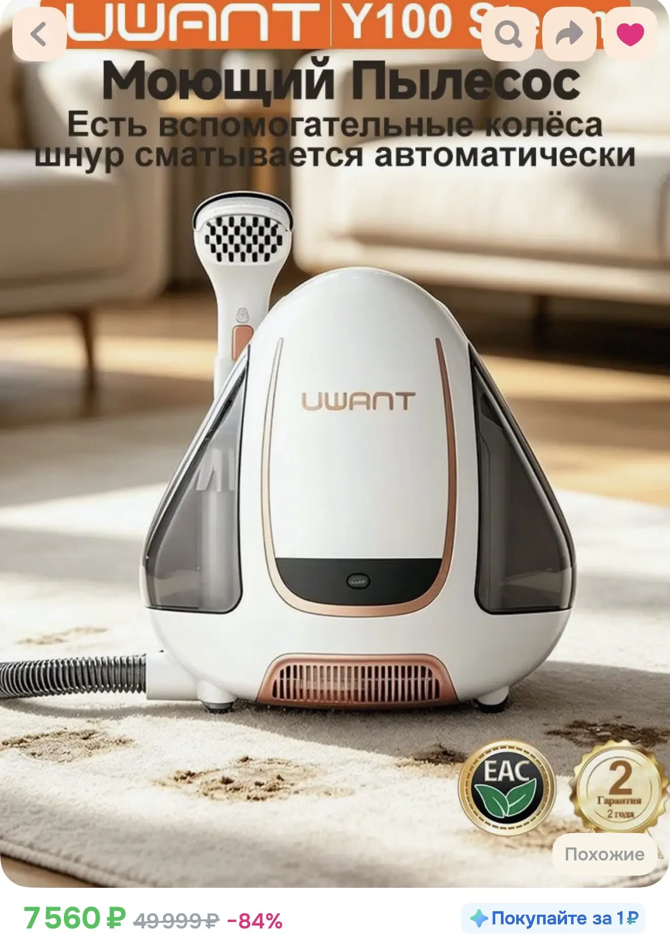 Моющий пылесос