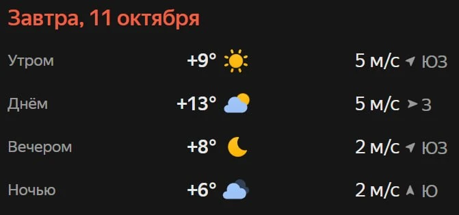 Прогноз погоды☀️