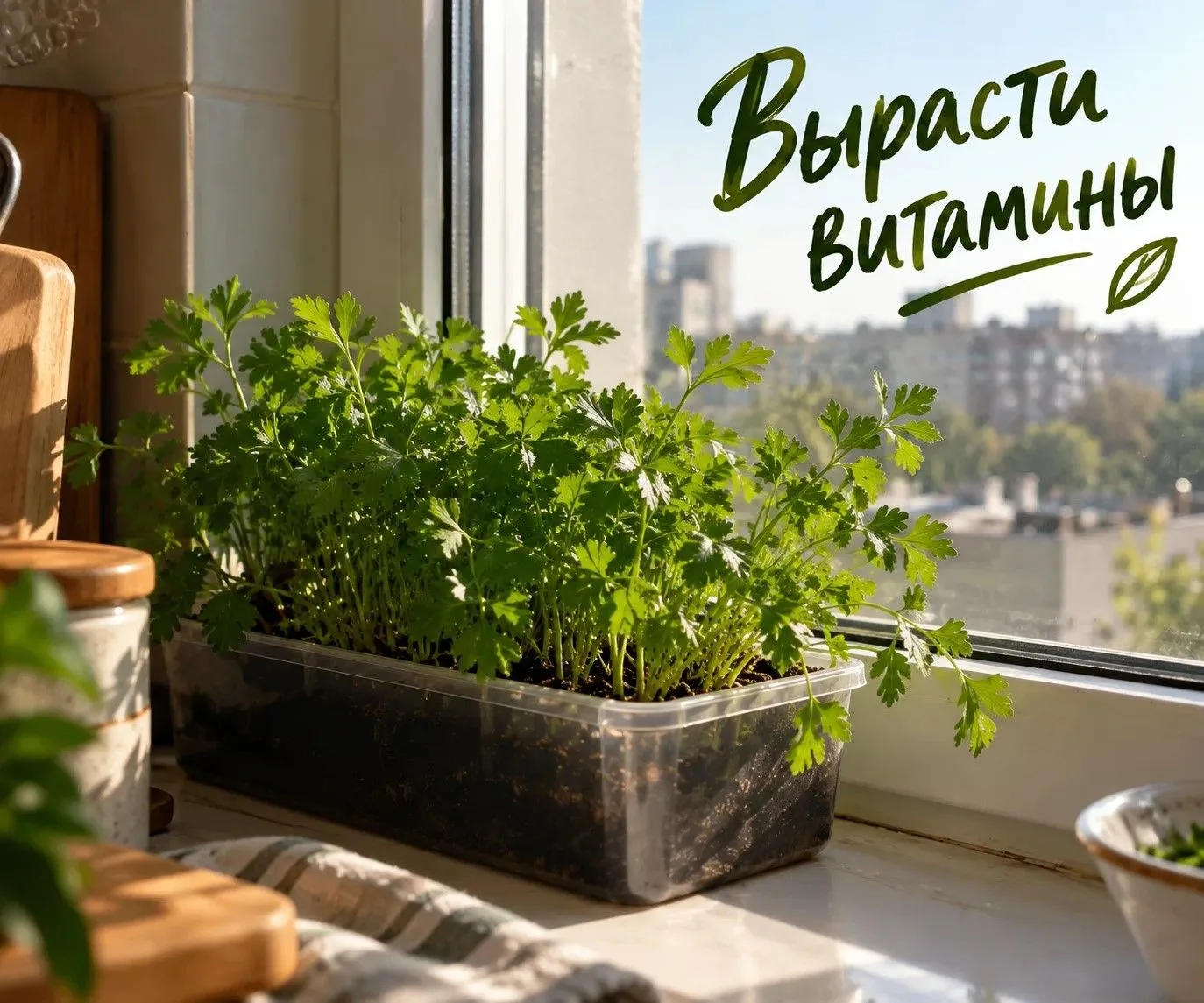 Вырасти витамины. Выгонка зелени на подоконнике