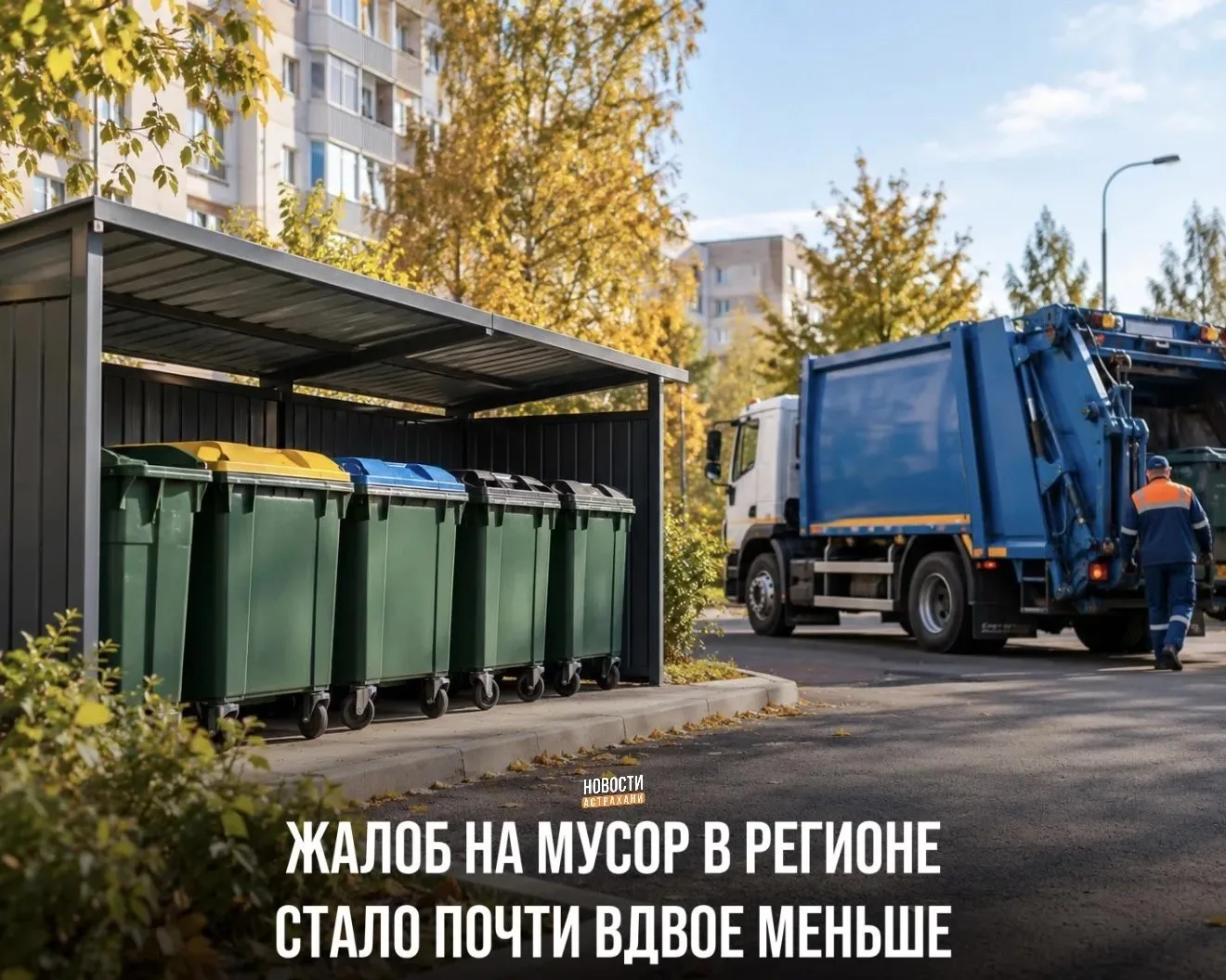 Жалобы астраханцев на мусор сократились почти вдвое